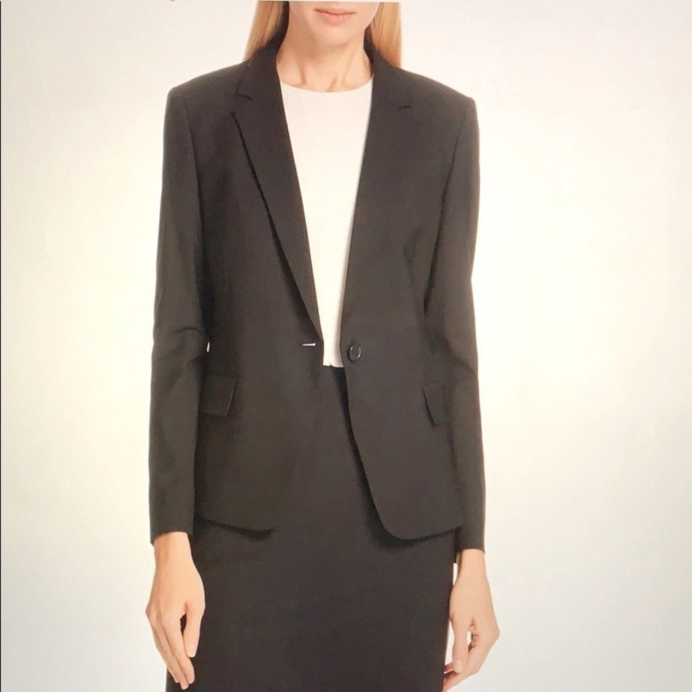 NWT Hugo Boss stretch fine wool jacket BLACK 10 - Picture 2 of 13